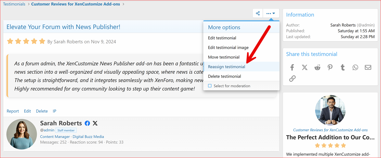 XenCustomize-Testimonials-220-Testimonial-View-Tools-Menu-Reassign-Testimonial.png